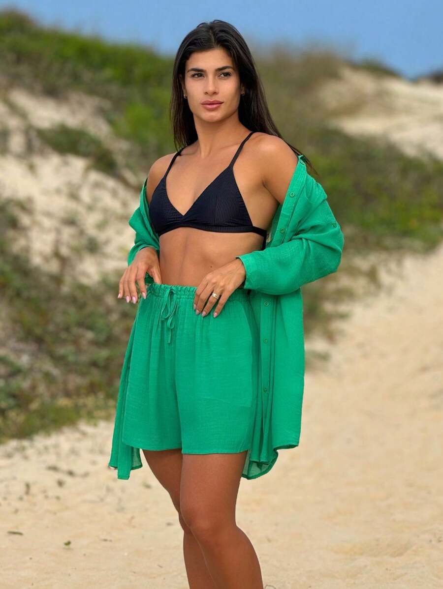 Conjunto Camisão e Short Cor Sólida