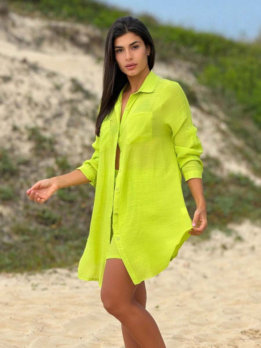 Conjunto Camisão e Short Cor Sólida