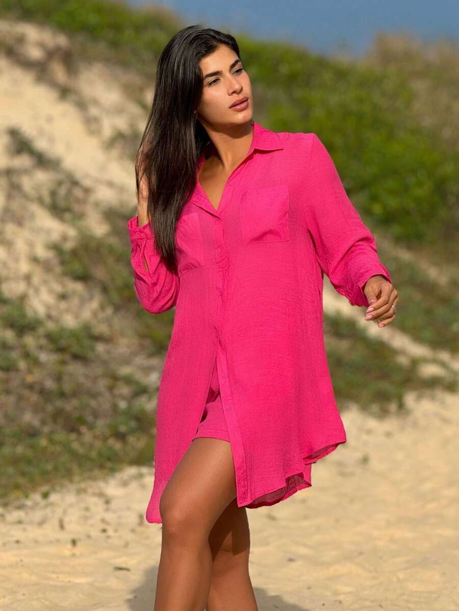 Conjunto Camisão e Short Cor Sólida