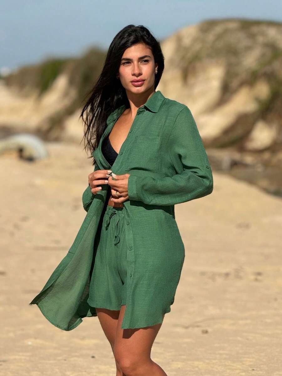 Conjunto Camisão e Short Cor Sólida