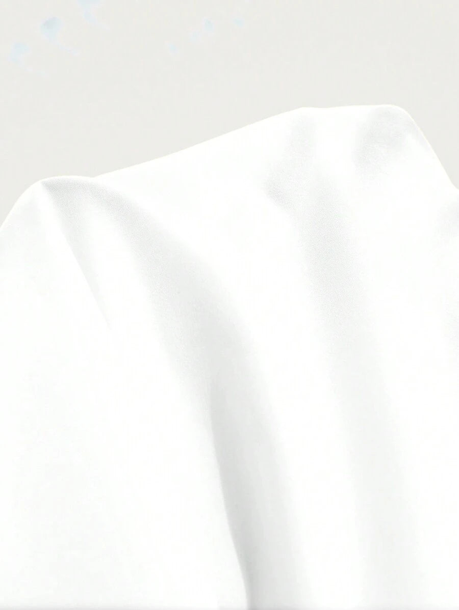 Vestido Maxi Frente Única com Laço e Bainha Assimétrica - La Lecce