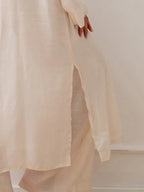 Kimono Longo com Abertura Frontal e Manga Longa