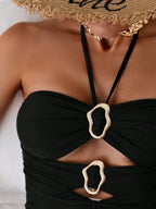 Maiô Glamour Wave Cutout