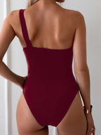 Maiô One Shoulder Golden Detail