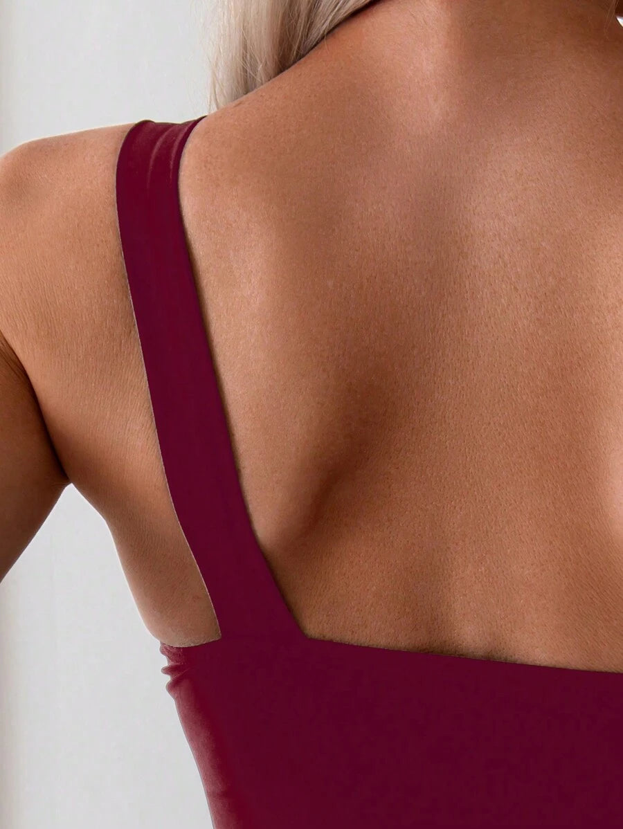 Maiô One Shoulder Golden Detail