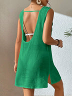 Vestido Saída de Praia com Decote U e Costas Abertas - La Lecce