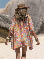 Conjunto 3 Peças Kimono Floral Boho