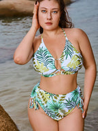 Biquíni Plus Size Gola V com Cordão