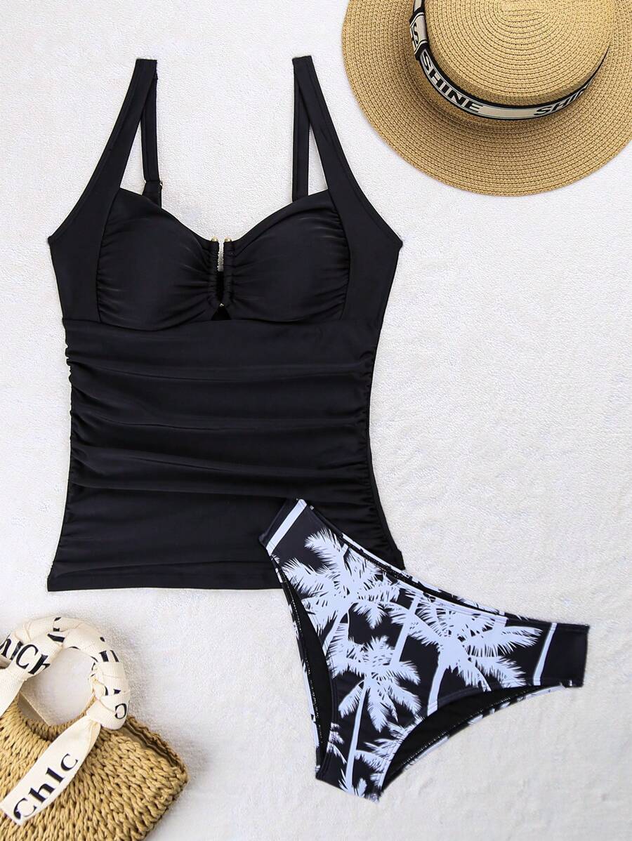 Biquíni Tankini Estilo Retrô