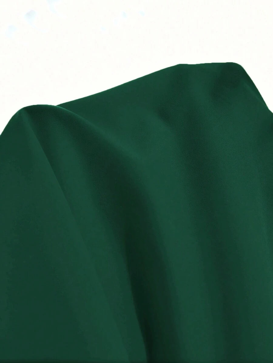 Vestido Maxi Frente Única com Laço e Bainha Assimétrica