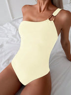 Maiô One Shoulder Golden Detail