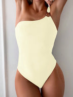 Maiô One Shoulder Golden Detail