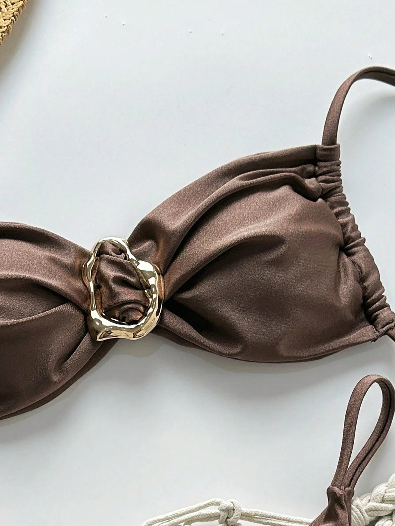 Biquíni Tanga Frente Única com Tie Back