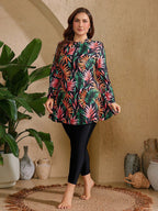 Conjunto Burkini Plus Size com Zíper Frontal