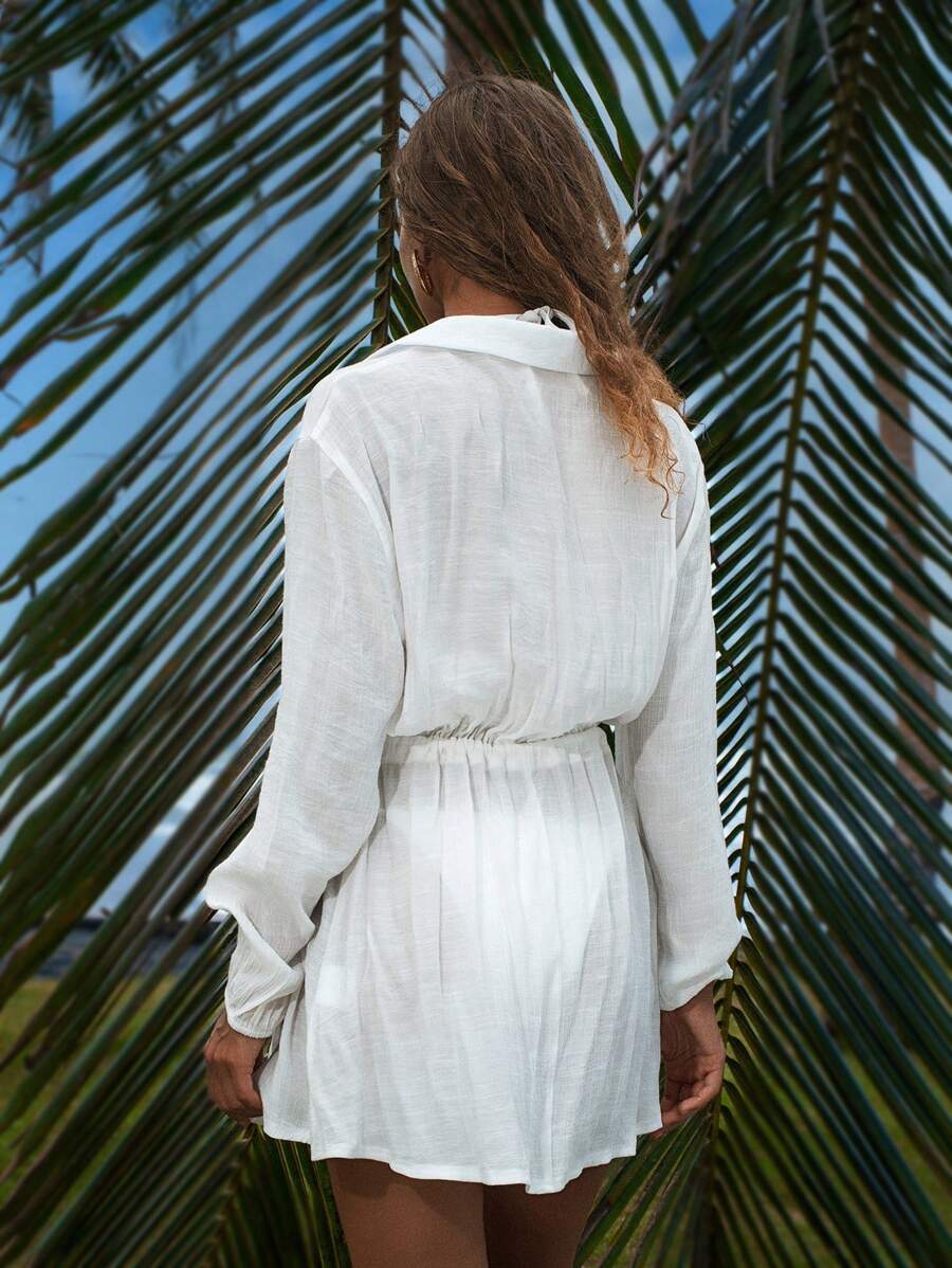 Saída de Praia Linen Resort