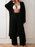 Kimono Longo com Abertura Frontal e Manga Longa