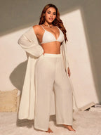 Saída de Praia Plus Size Bolso Lateral