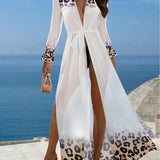 Saída de Praia Leopard Luxe