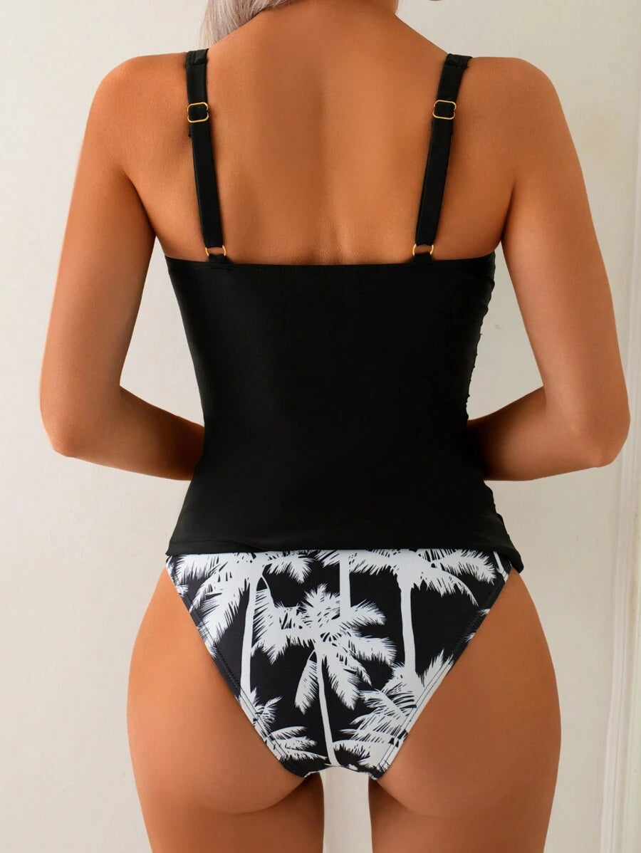 Biquíni Tankini Estilo Retrô