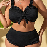 Biquíni Plus Size Fivela com Plissado