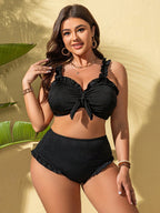 Biquíni Plus Size Fivela com Plissado