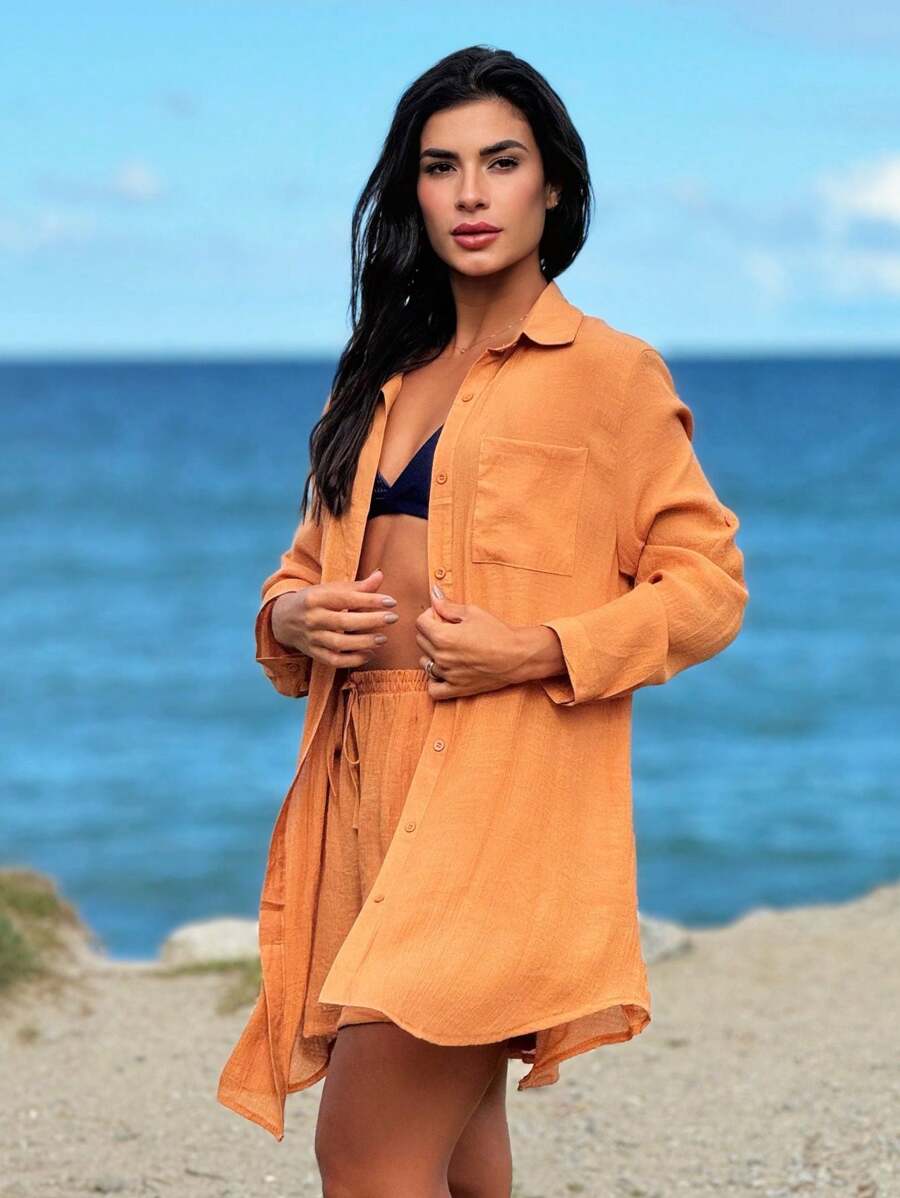 Conjunto Camisão e Short Cor Sólida