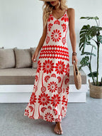 Vestido Longo Boho de Alças Finas com Bainha Assimétrica - La Lecce