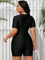 Maiô Plus Size Boho com Zíper