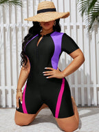Maiô Plus Size Boho com Zíper