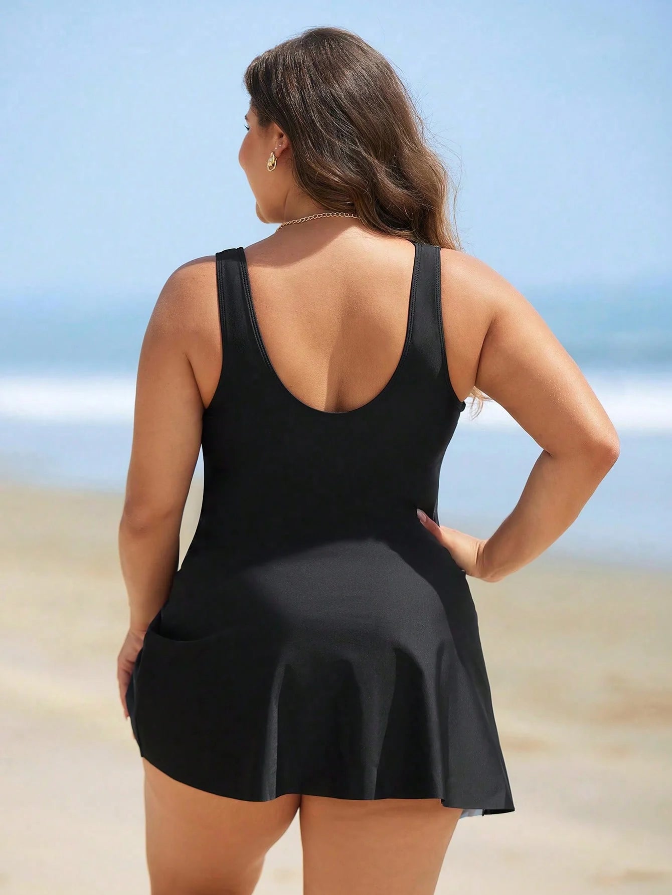 Tankini Plus Size Floral com Nó Frontal