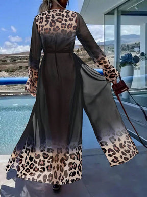 Saída de Praia Leopard Luxe