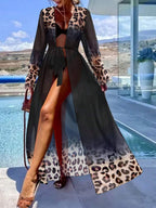 Saída de Praia Leopard Luxe