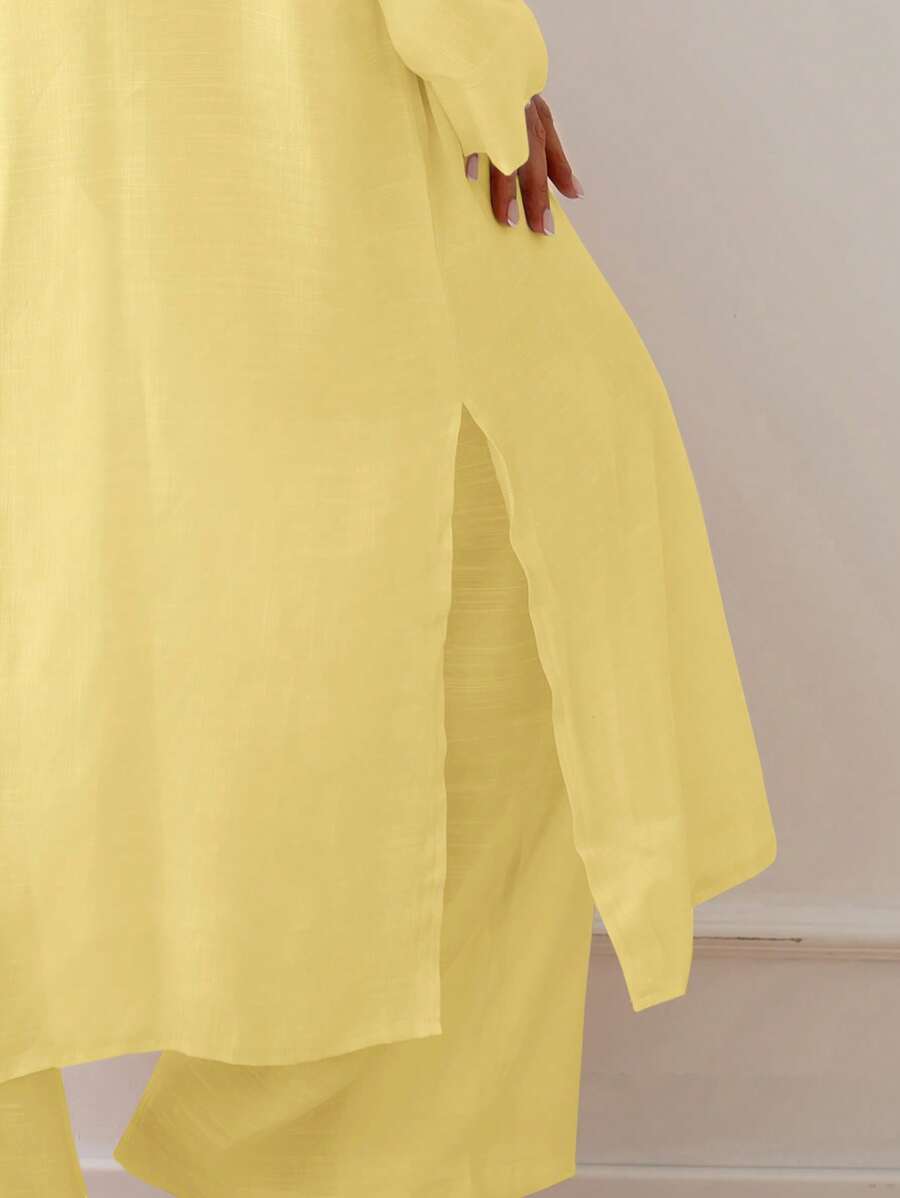Kimono Longo com Abertura Frontal e Manga Longa