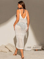 Saída de Praia Plus Size Semi-Transparente