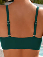 Biquíni Decote V com Efeito Enrugado