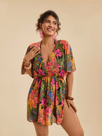 Saída de Praia Plus Size Tie Back