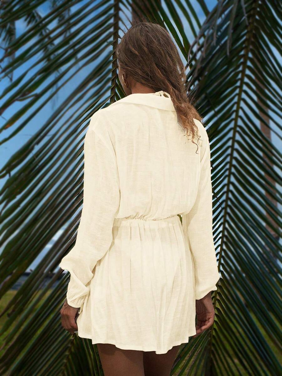 Saída de Praia Linen Resort