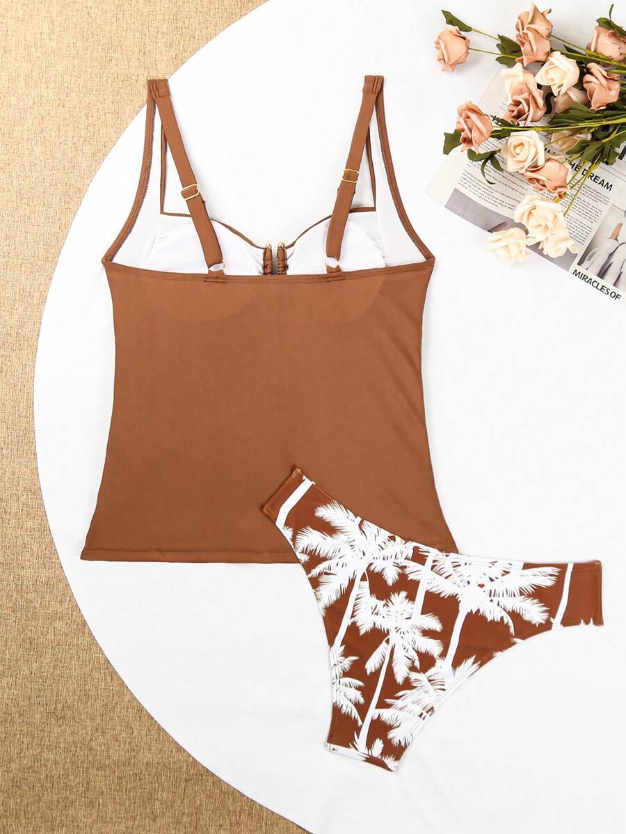 Biquíni Tankini Estilo Retrô