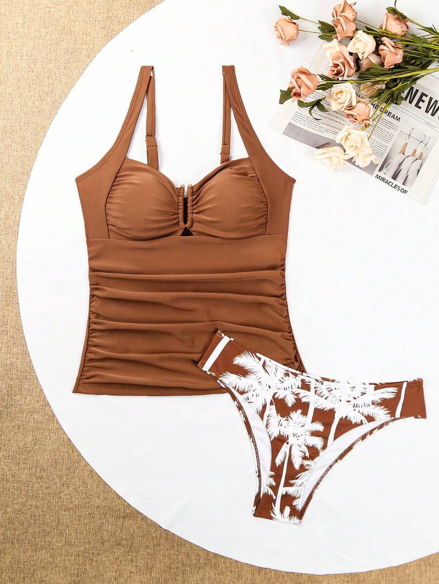 Biquíni Tankini Estilo Retrô