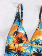Tankini com Decote V e Costas Abertas
