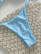 Biquíni Tanga Frente Única com Tie Back