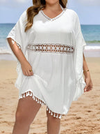 Saída de Praia Plus Size com Pendão