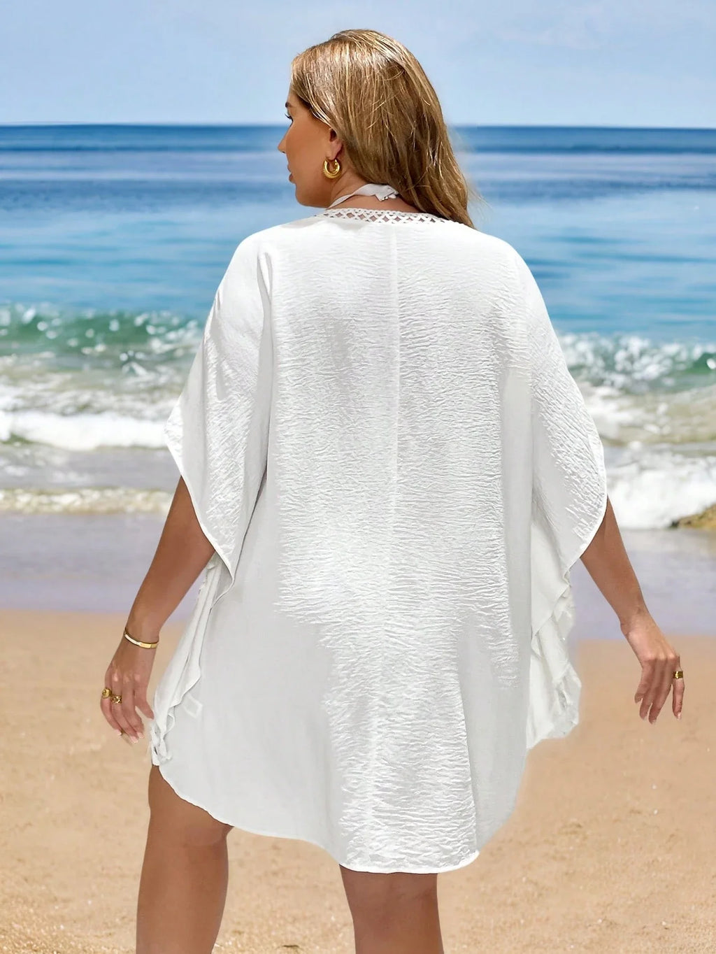 Saída de Praia Plus Size com Pendão
