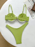 Biquíni Bloco de Cores com Detalhe em Anel