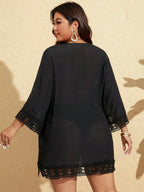 Saída de Praia Plus Size com Laço