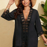 Saída de Praia Plus Size com Laço