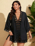Saída de Praia Plus Size com Laço