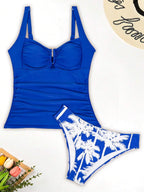 Biquíni Tankini Estilo Retrô