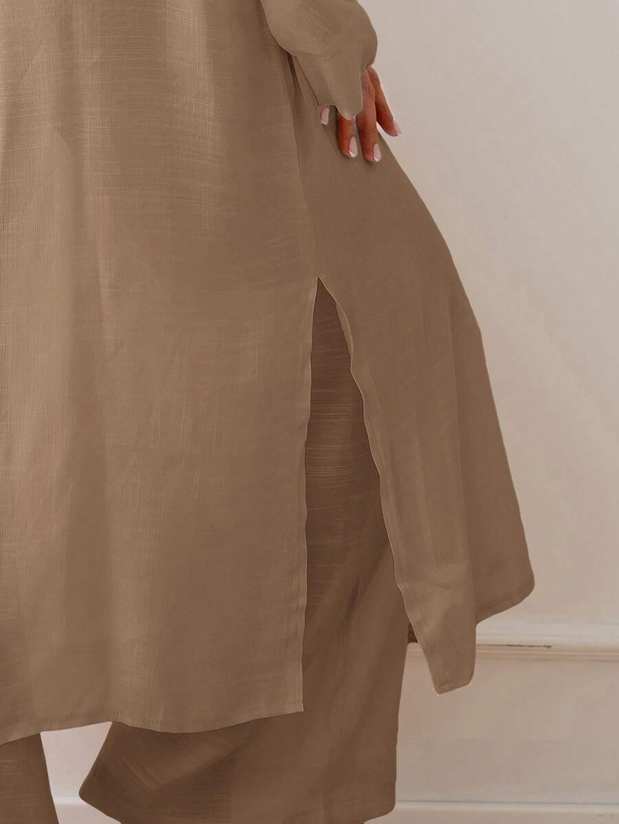 Kimono Longo com Abertura Frontal e Manga Longa