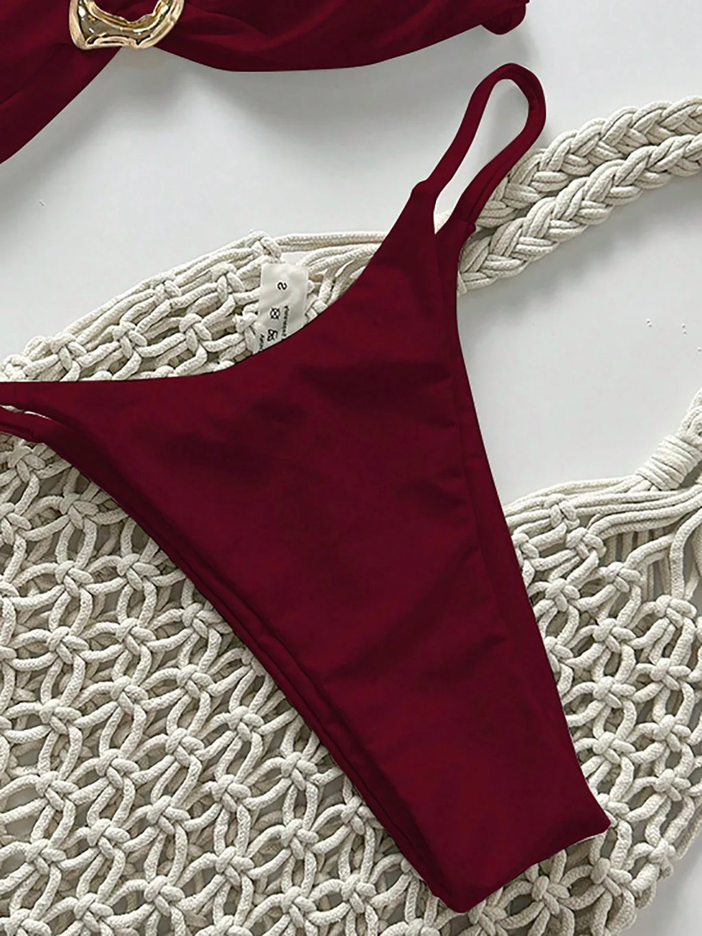Biquíni Tanga Frente Única com Tie Back